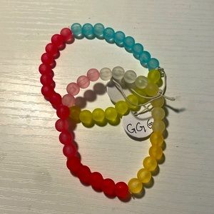 Multicolored beaded bracelets